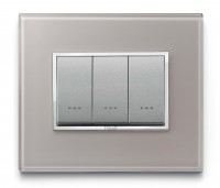 Vimar Накладка Eikon Evo на 3 модуля, серый жемчуг 21653.73 фото