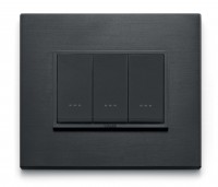 Vimar Накладка Eikon Evo на 3 модуля, черная полностью 21653.18 фото