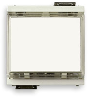 Vimar Кнопка 1P NO 10A с именной табличкой 12-24V на 2 модуля, белая 17020.B фото
