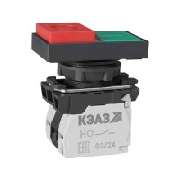 КЭАЗ Кнопка КМЕ9111мЛ-220В-зел-красн-1но+1нз-двойная-индикатор-IP40 309597 фото