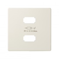 Simon 82 Detail Слоновая кость Накладка для зарядного устройства 2*USB 8221096-031 фото