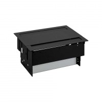 Simon 400 Двухсторонний врезной x8 розеточный блок, планка, 4x2P+E, 4xUSB з/у, 2 пустых модуля, белый, 47422000-138 фото