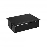 Simon 400 Врезной x4 розеточный блок, планка, 3x2P+E, 2xUSB з/у, черный, 45423000-138 фото