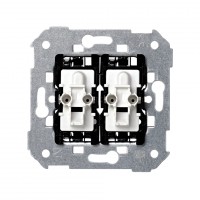 Simon 75 Двухклавишный переключатель (проходной) с голубой подсветкой 10AX 250В~ 7502394-039 фото