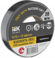 IEK Изолента 0,15х15мм черная 20м EX-IZ10-C15-15-20-K02 фото