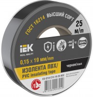 IEK Изолента 0,15х19мм черная 25м EX-IZ10-C15-19-25-K02 фото