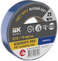 IEK Изолента 0,15х19мм синяя 25м EX-IZ10-C15-19-25-K07 фото