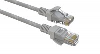 ЭРА Патч корд PC-1U U/UTP категория 5e, длина 1 метр, неэкранированный, серый, Cu Б0051409 фото