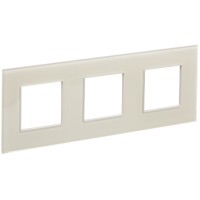 IEK SKANDY Стекло Бежевый Рамка 3-ая SK-F23B SK-M32-G-K10 фото