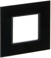 IEK SKANDY Стекло Черный Рамка 1-ая SK-F21Bl SK-M12-G-K02 фото