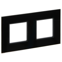 IEK SKANDY Стекло Черный Рамка 2-ая SK-F22Bl SK-M22-G-K02 фото