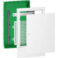 Schneider Electric RESI9 MP (Mini Pragma) IT щит мультимедийный встраеваемый с белой дверью 3 ряда/12 модулей, IP40, IK07, Италия MIP312FU фото