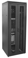 IEK LINEA N ITK 28U 800х800мм распашная перфорированная дверь, задняя перфорированная черный LN05-28U88-2PP фото