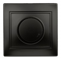 Intro Светорегулятор Plano 1-401-05 (диммер) поворотный, 600Вт 230В, IP20, СУ, антрацит Б0053938 фото