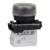КЭАЗ Кнопка КМЕ4620м-черный-2но+0нз-цилиндр-IP65 332058 фото