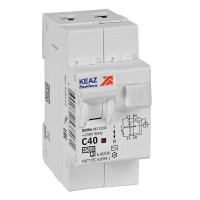 КЭАЗ АВДТ с защитой от сверхтоков OptiDin D63-22C40-AC-У3 (2P, C40, 30mA, 4,5кА) 328102 фото