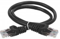 IEK Шнур коммутационный кат. 5Е UTP 0,5м черный PC09-C5EU-05M-G фото