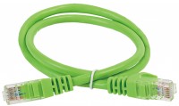IEK Шнур коммутационный кат. 5Е UTP 2м зеленый PC02-C5EU-2M-G фото