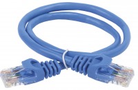 IEK Шнур коммутационный кат. 5Е UTP 10м синий PC03-C5EU-10M-G фото