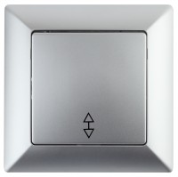 Intro Переключатель Solo 4-103-03 одноклавишный 10А-250В, IP20, СУ, алюминий Б0053579 фото