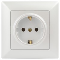 Intro Розетка Solo 4-202-06 с заземлением 2P+E Schuko, 16А-250В, IP20, СУ, перламутр Б0053654 фото