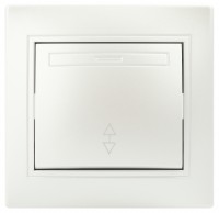 Intro Переключатель Plano 1-103-06 одноклавишный 10А-250В, IP20, СУ, перламутр Б0053752 фото