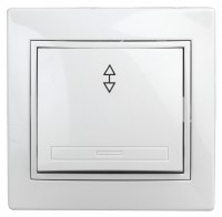 Intro Переключатель Plano 1-103-01 одноклавишный 10А-250В, IP20, СУ, белый Б0053742 фото
