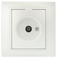 Intro Розетка Plano 1-301-06 TV одиночная, IP20, СУ, перламутр Б0053986 фото