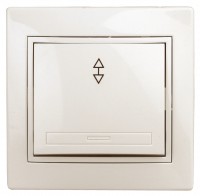 Intro Переключатель Plano 1-103-02 одноклавишный 10А-250В, IP20, СУ, слоновая кость Б0053744 фото