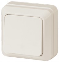 Intro Выключатель Quadro 2-101-02 одноклавишный 10А-250В, IP20, ОУ, слоновая кость Б0053735 фото