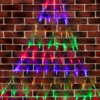 Гирлянда Сеть 2x2x1.5 м, свечение с динамикой, прозрачный ПВХ, 136 LED, 230 В, цвет свечения мультиколор (контроллер в комлекте) 215-059 фото