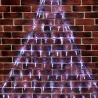 Гирлянда Сеть 2x2x1.5 м, свечение с динамикой, прозрачный ПВХ, 136 LED, 230 В, цвет свечения белый (контроллер в комлекте) 215-055 фото