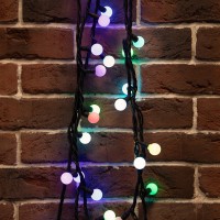 Гирлянда Мультишарики O17,5 мм, 10м, 80 LED RGB, черный каучук, IP67, быстрая смена цвета, 230В соединяется NEON-NIGHT 303-679 фото