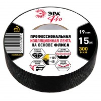 ЭРА Изолента ЭРА PRO PROFLEEC1915 на основе флиса 19мм х 15м, 0,3мм черная Б0057181 фото