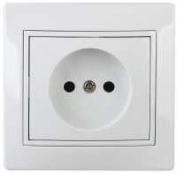 Intro Розетка Plano 1-201-01 без заземления 2P, 16А-250В, IP20, СУ, белый Б0053859 фото