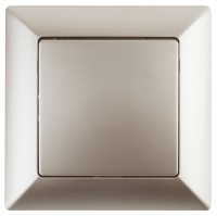 Intro Выключатель Solo 4-101-04 одноклавишный 10А-250В, IP20, СУ, шампань Б0053546 фото