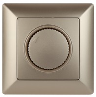 Intro Светорегулятор Solo 4-401-04 поворотный, 600Вт 230В, IP20, СУ, шампань Б0053708 фото