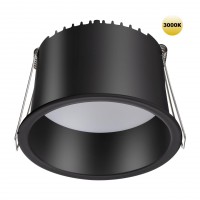 Novotech 359237 SPOT NT23 000 черный Светильник встраиваемый светодиодный IP20 LED 12W 220V 840Лм 3000К TRAN 359237 фото