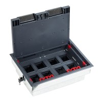 Ecoplast LUK/8 Люк в пол на 8 постов с суппортом и коробкой (45х45мм) 70080+70180, сталь 70083 фото