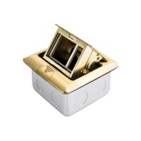 Ecoplast LUK/1,5BR44 Люк встраиваемый на 1,5 поста (45х45мм) с коробкой, латунь IP44 70023 фото