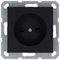 Jasmart Розетка без заземления с защитными шторками 16A 250V~ 2P, цвет Антрацит G5503B фото