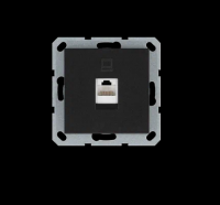 Jasmart Интернет-розетка RJ45 с накладкой, цвет Антрацит G6105B фото