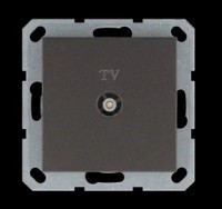 Jasmart Розетка TV Φ9.5mm проходная с накладкой, цвет Мокко G6002Z фото