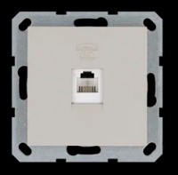 Jasmart Телефонная розетка RJ11 с накладкой, цвет Тауп G6101T фото