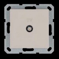 Jasmart Розетка TV Φ9.5mm проходная с накладкой, цвет Тауп G6002T фото