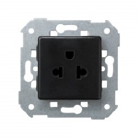 Simon 82 detail Графит Розетка 2-х полюсная американо-европейская, 15А/125В,16А/250В, винтовой 27439-38 фото