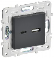 IEK SKANDY Титан Розетка USB A+C 18Вт SK-R13T SK-U22-018-K48 фото