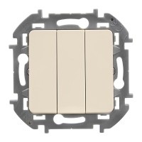 Legrand INSPIRIA Слоновая кость Выключатель 3-кл, винтовые клеммы, 10 AX , 250 В 673541 фото