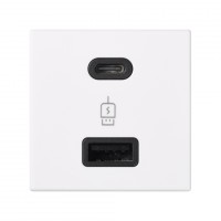 Simon Connect Белый Зарядное устройство USB A+C 18W, 230В~ K45 K126F-9 фото