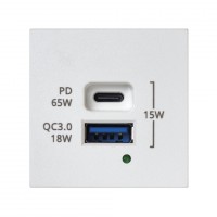 Simon Connect Белый Зарядное устройство USB A+C 65W, 230В~ K45 K126H-9 фото